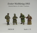 Russische Bauern und deutscher Soldat vom Landsturm, 1. Weltkrieg, 1:72