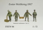 Deutsche Artilleristen, 1. Weltkrieg, Set 2, 1:72