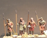Mittelalterliche Soldaten, marschierend, 10.-13. Jahrhundert, 1:72