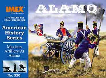 Mexikanische Artillerie bei Alamo