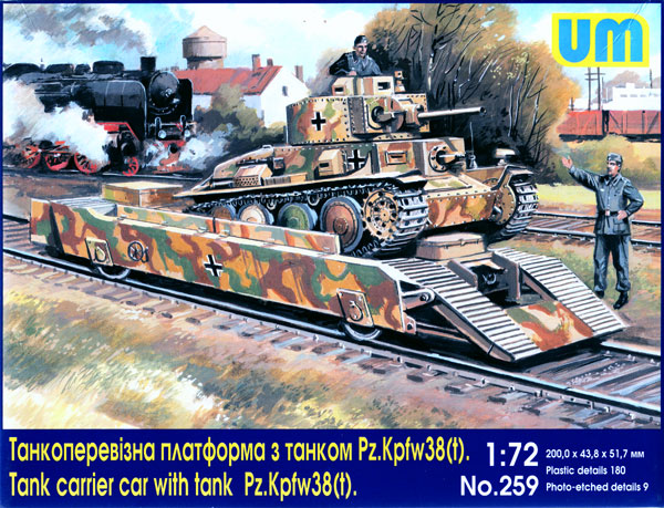 Panzertransportwagon mit Pz.Kpfw.38(t), 1:72
