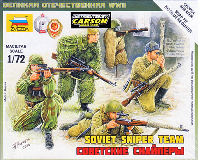 ZVEZDA Soviet Scharfschützen Maßstab 1:72-6193 Militär Modell Bausatz