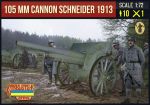 Canon de 105 mle 1913 Schneider mit Bedienung (Franzosen) 1:72