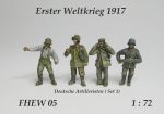 Deutsche Artilleristen, 1. Weltkrieg, Set 1, 1:72