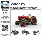 Traktor "Zetor 25", landwirtschaftilche Version, 1:72