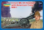 8inch MkVII Haubitze mit amerikanischen Artilleristen, 1:72