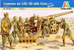 Italienische schwere Kanone "Cannone da 149/40" mit Bedienung, 1:72