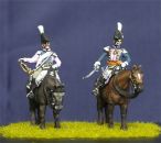 Dutch Carabiniers, officer and trumpeter 1815 (1:72)