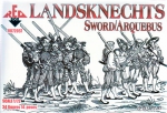 Landsknecht Infanterie, Schwert und Arquebusen, 16. Jahrhundert, 1:72