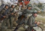 "Pickett's Charge", Set 1, Gettisburg, Konföderierten (Südstaaten) Infanterie, angreifend, Amerikanischer Bürgerkrieg, 1:72