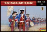 Französische Musketiere, marschierend, 1701-1714, 1:72