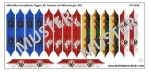 Mittelalter Europäische Ritter Flaggen für Turnier & Burgen 03, 1:72
