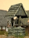Drawing well, round with roof and crank, 1:72