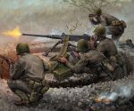 US Infantry with Browning M2 machine gun, 2nd World War, 1:72